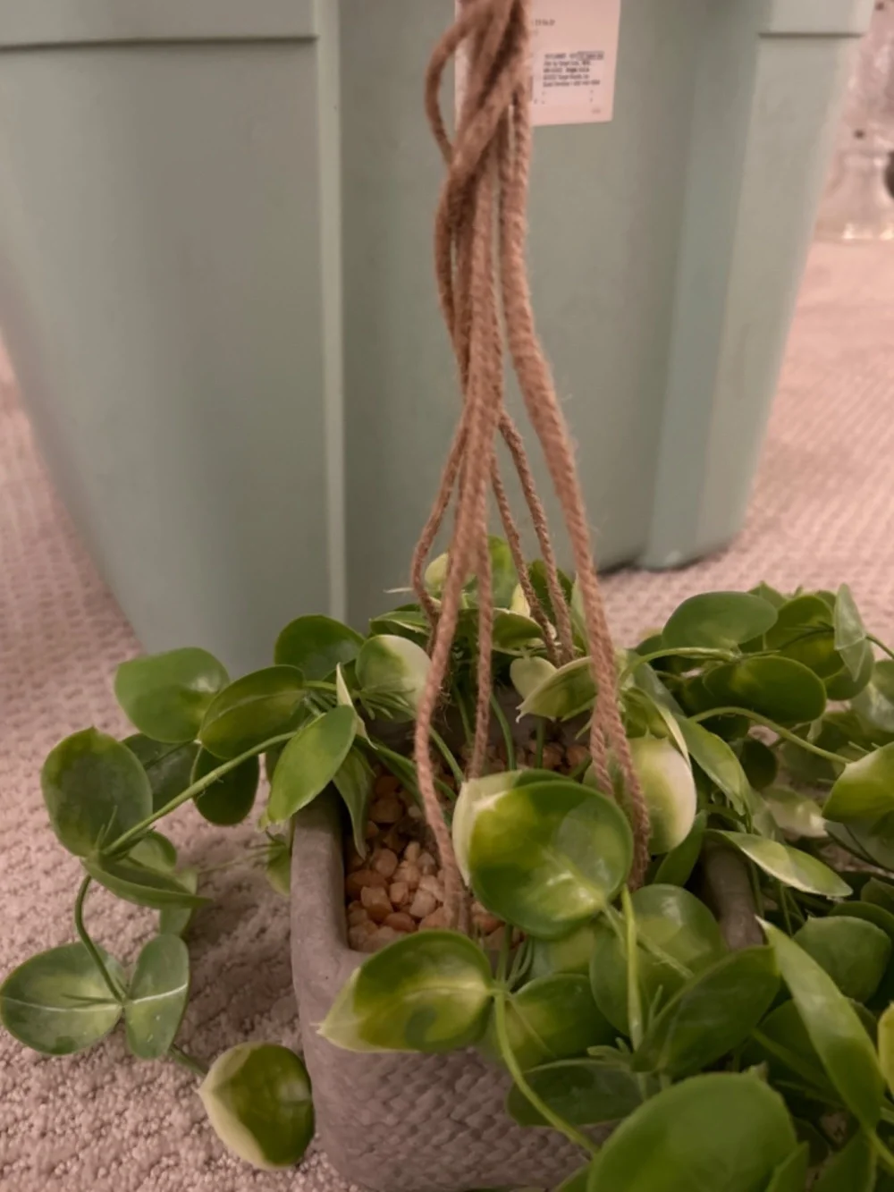Hanging faux plant